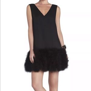 Bcbg maxazaria jamysen dress mink like feather hem